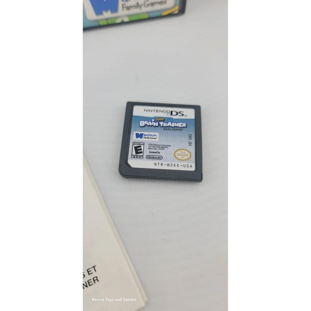 Junior Brain Trainer Math Edition (Nintendo DS, 2011) Game & Case Tested Working